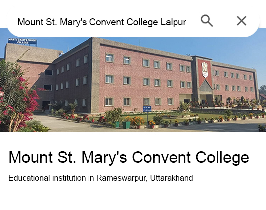 Mount St. Mary's Convent College,Lalpur